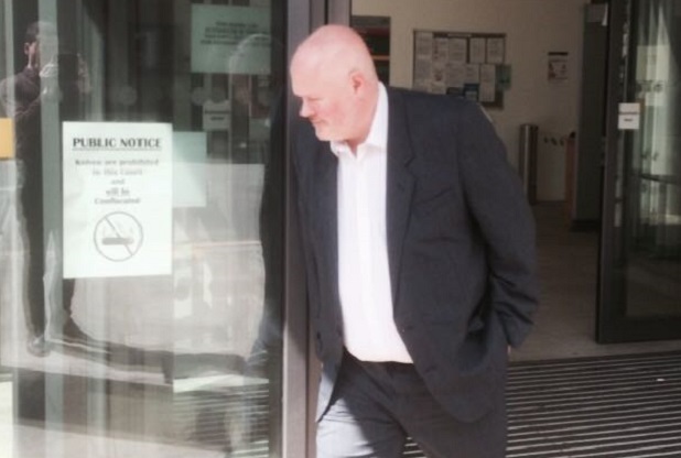Simon Collins leaving Essex Magistrates Court