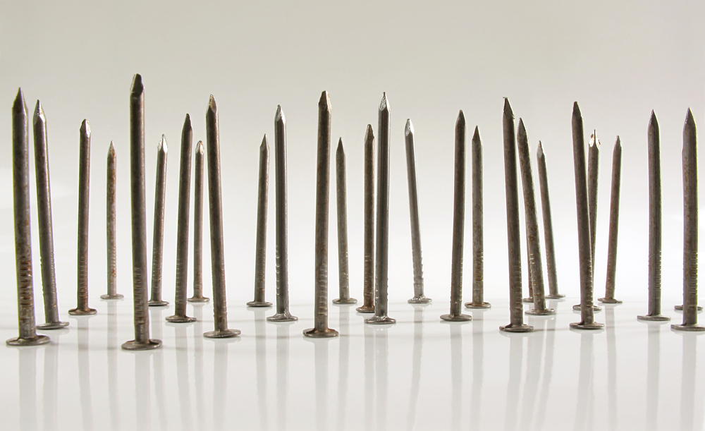 upright nails on the floor