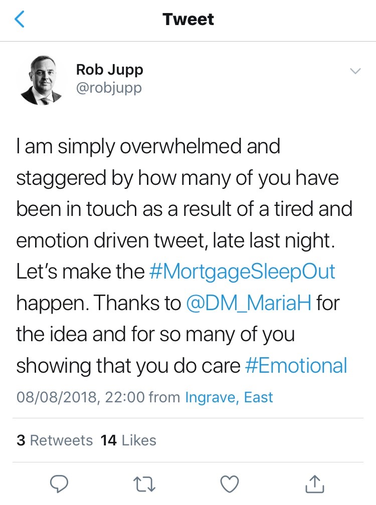 Rob Jupp Tweet