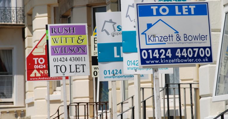 an image of houses with 'to let' signs to denote a story about BTL product innovation