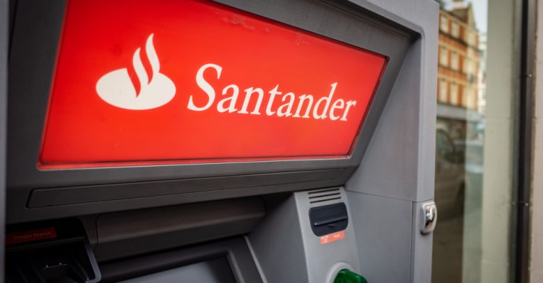 an image of a Santander branch to denote a story about 95 per cent LTV offerings