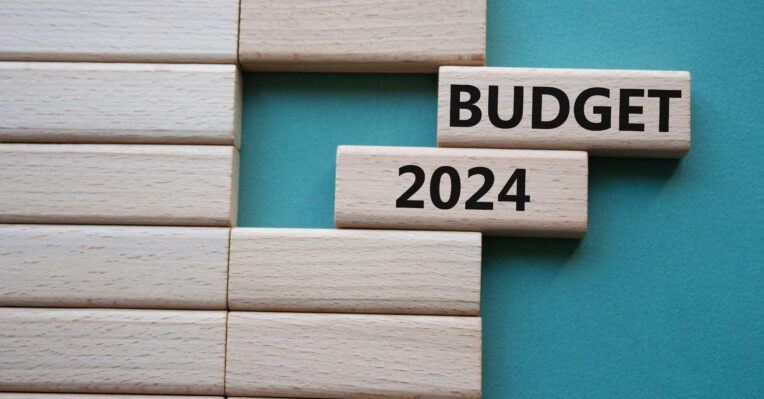 image of blocks reading 'budget 2024' to denote a story about non-dom tax changes