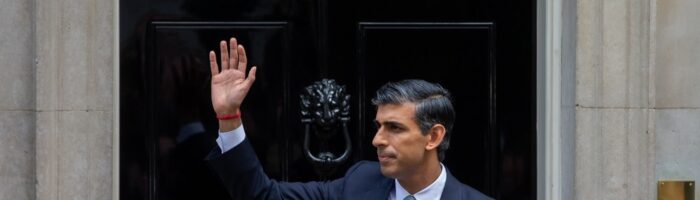 an image of rishi sunak following his general election announcement