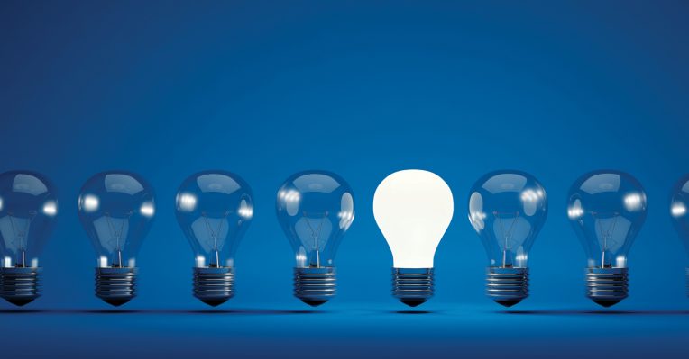 Lightbulbs to denote top 10 most read blogs