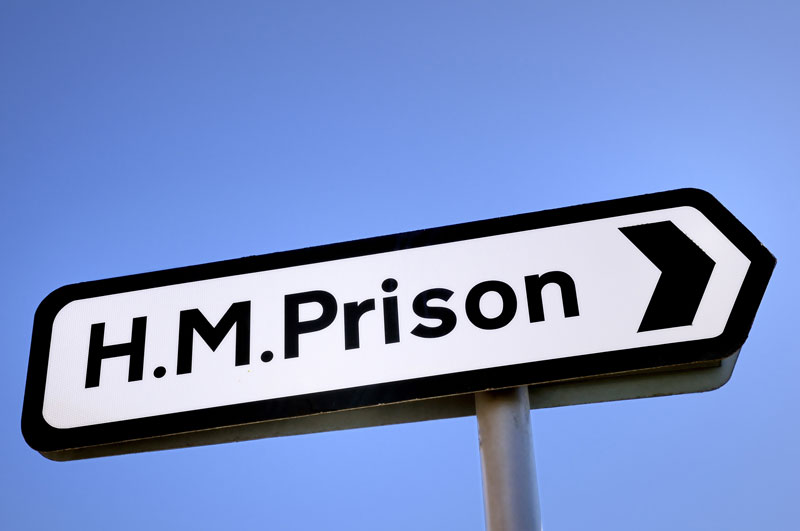 HM prison sign