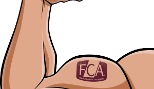 Muscled bicep tatooed with FCA logo